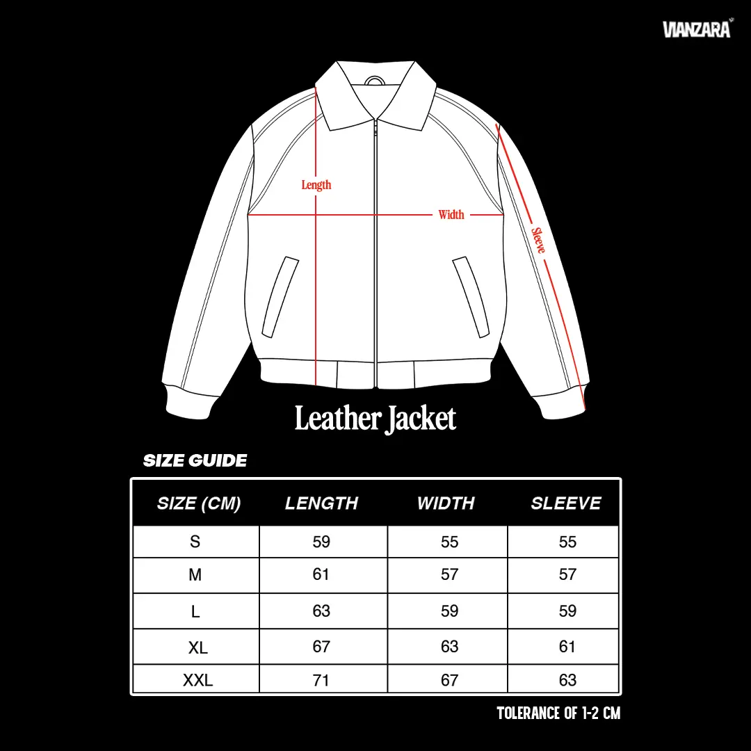 INCHEON LEATHER JACKET SIZE CHART